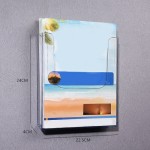 Mail organizer, mail rack, wall-mounted hooks, acrylic home and office decoration